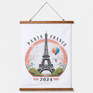 Paris France 2024 Hanging Tapestrys, Eiffel Tower Tapestry