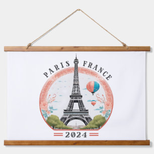Paris France 2024 Hanging Tapestrys, Eiffel Tower Tapestry