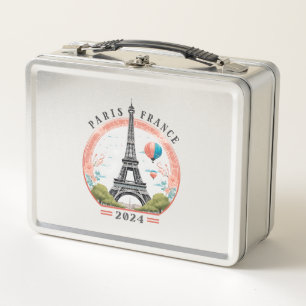 Paris France 2024 Lunch Boxes, Paris France 2024 Metal Lunch Box