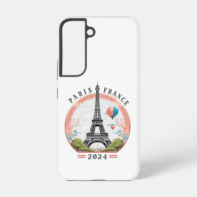 Paris France 2024 Samsung Cases, Eiffel Tower Galaxy S22 Case (Back)