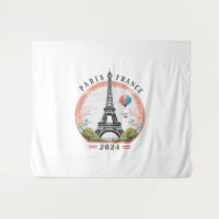 Paris France 2024 Tapestrys, Eiffel Tower