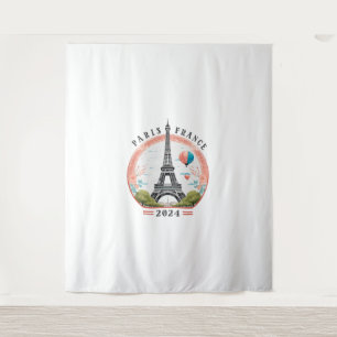 Paris France 2024 Tapestrys, Eiffel Tower Tapestry