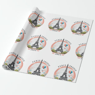Paris France 2024 Wrapping Papers, Eiffel Tower Paper