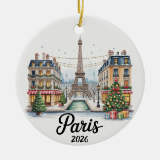 Paris France 2026 Christmas Ornament Travel Gift