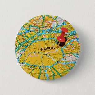Paris, France 2 Inch Round Button