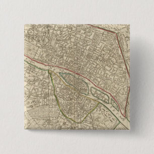 Paris France 2 Inch Square Button