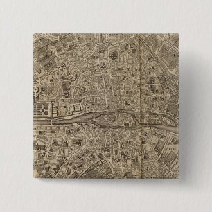 Paris France 2 Inch Square Button