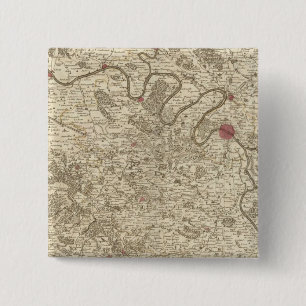 Paris France 2 Inch Square Button