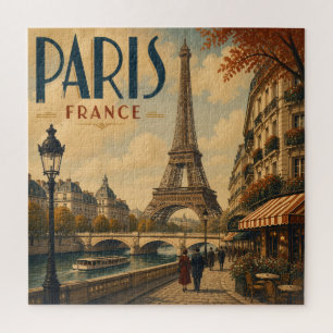 Paris France Antique Vintage Travel  Jigsaw Puzzle