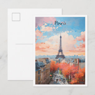 Paris France Art Travel Postcard