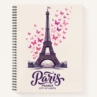 Paris France City Of Lights Spiral Notebook