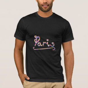 Paris France Colourful Graphic French T-Shirt