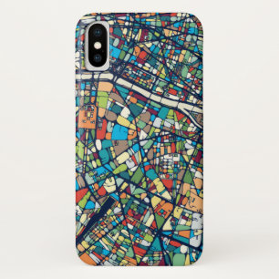 Paris France   Colourful Map Case-Mate iPhone Case