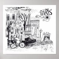Paris France Doodle