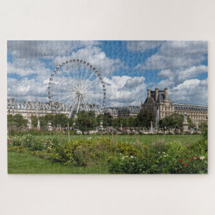 Paris France Dramatic clouds Tuilieries gardens Jigsaw Puzzle