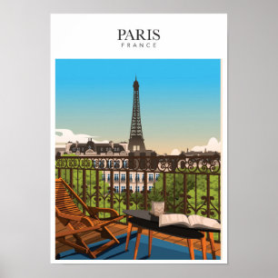 Paris France Eifel Tower Poster Travel