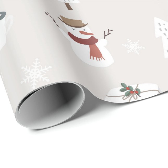 Paris France Eiffel Tower Christmas Wrapping Paper (Roll Corner)
