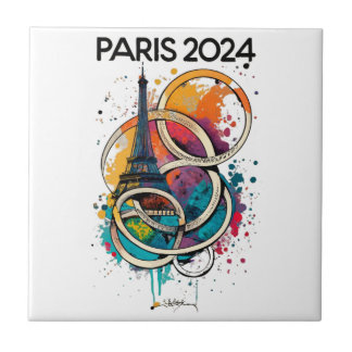 Paris France Eiffel Tower Gift Tile