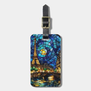 Paris France Eiffel Tower Luggage Tag