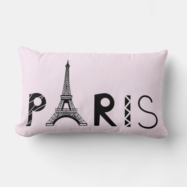 Paris, France | Eiffel Tower Lumbar Pillow (Front)