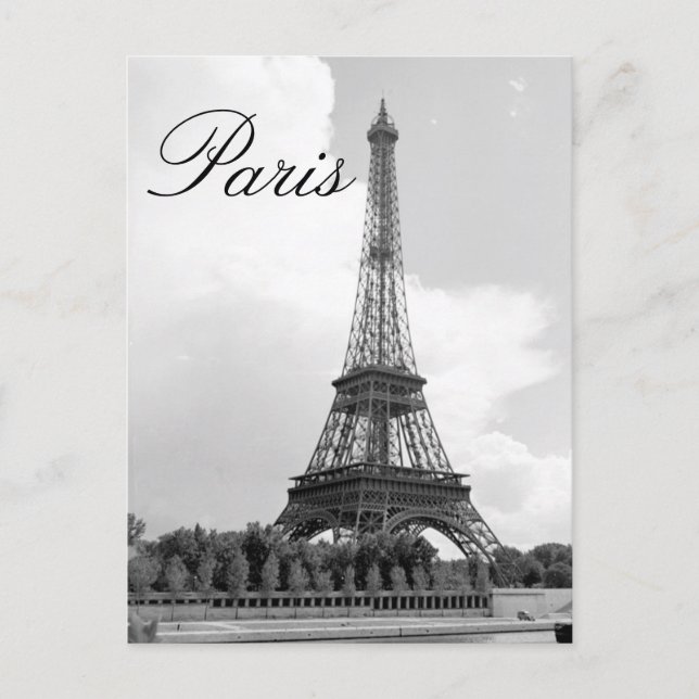 Paris France Eiffel Tower  postcard (Front)