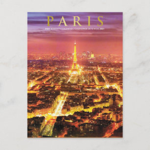 Paris France - Eiffel Tower Postcard