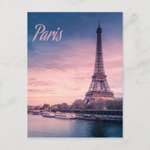 Paris France eiffel tower Postcard
