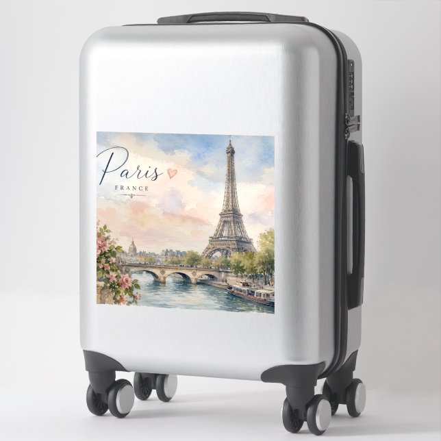 Paris France Eiffel Tower river seine  (Suitcase)