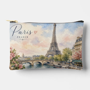 Paris France Eiffel Tower river seine Accessory Pouch