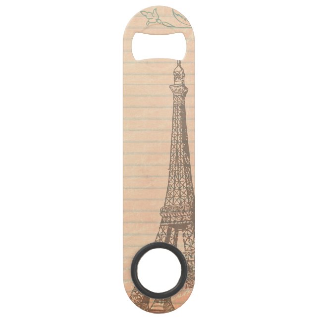 Paris France Eiffel Tower Shabby Bottle Opener Speed Bottle Opener (Front)