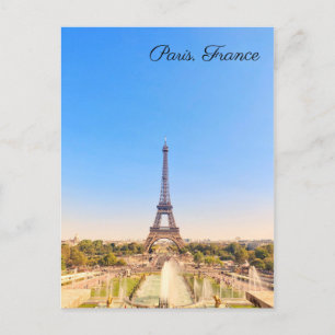 Paris France Eiffel Tower travel postcard