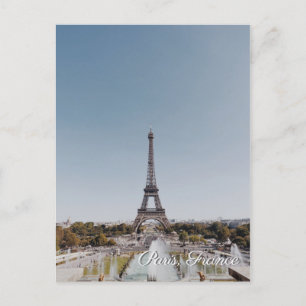 Paris France Eiffel Tower travel postcard