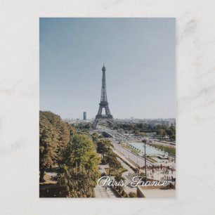 Paris France Eiffel Tower travel postcard