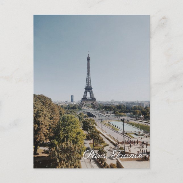 Paris France Eiffel Tower travel postcard (Front)