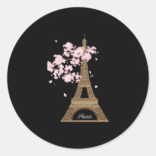 Paris France Eiffel Tower Vacation Destination Tra Classic Round Sticker