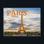 Paris France - Eiffel Tower Vintage Postcard<br><div class="desc">Paris, France vintage travel retro eiffel tower classic french</div>