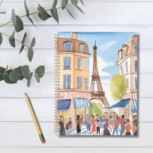Paris France Eiffel Tower | Watercolor Europe
