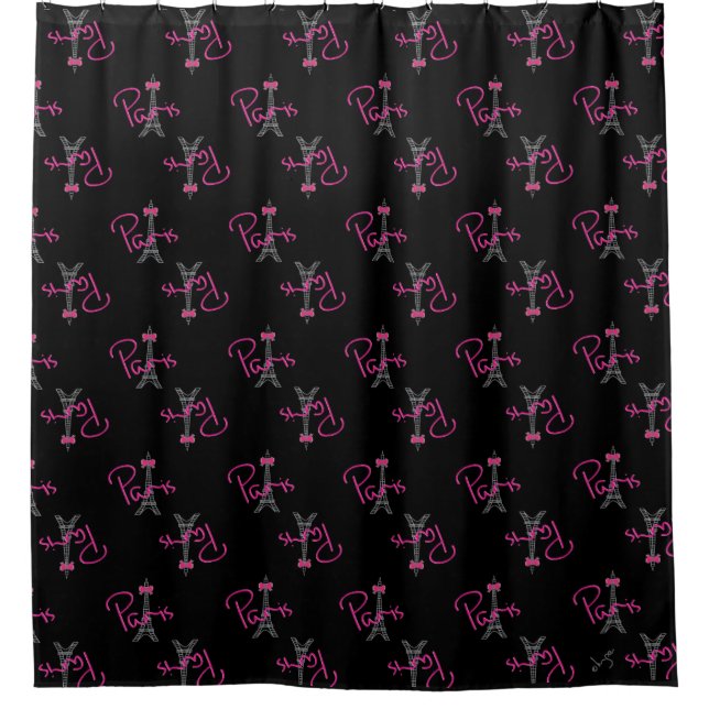 Paris, France, Eiffel Tower with pink bow, modern (Front)