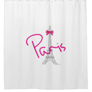 Paris, France, Eiffel Tower with pink bow, modern