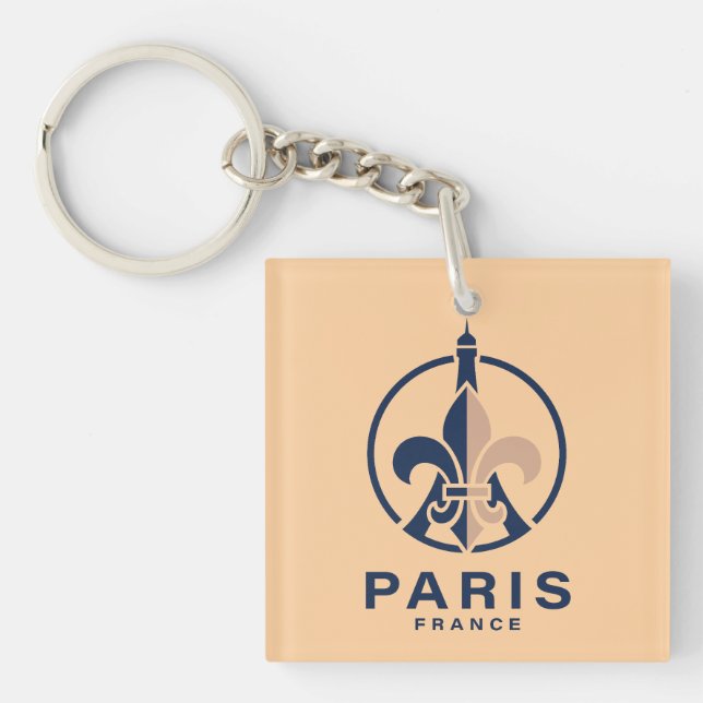 Paris France Europe Keychain (Front)