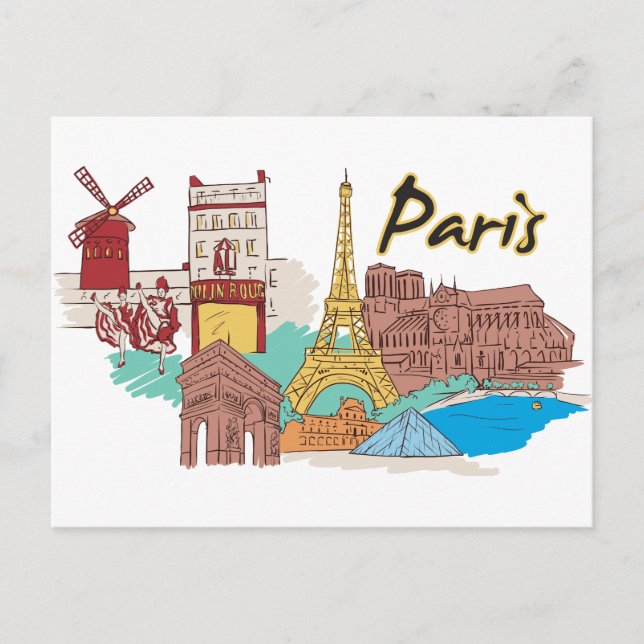 Paris, France Famous City Postcard (Front)