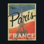 Paris, France - Flag Postcard<br><div class="desc">Anderson Design Group is an award-winning illustration and design firm in Nashville,  Tennessee. Founder Joel Anderson directs a team of talented artists to create original poster art that looks like classic vintage advertising prints from the 1920s to the 1960s.</div>