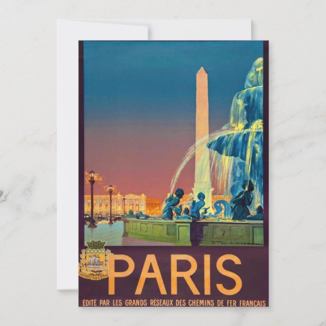 Paris France Fountain Obelisk (Front)