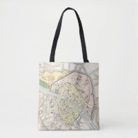 Paris, France: Historical, Vintage Map