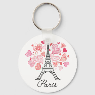 Paris, France Love Keychain