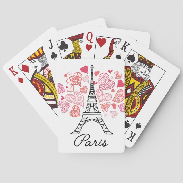 Paris, France Love Playing Cards (Back)
