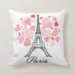 Paris, France Love Throw Pillow