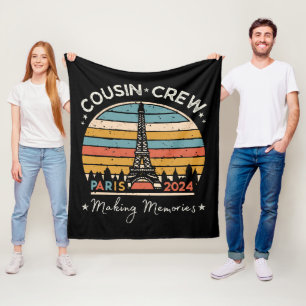 Paris France Making Memories 2024 Fleece Blanket