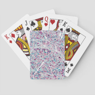 Paris France Map Playing Cards