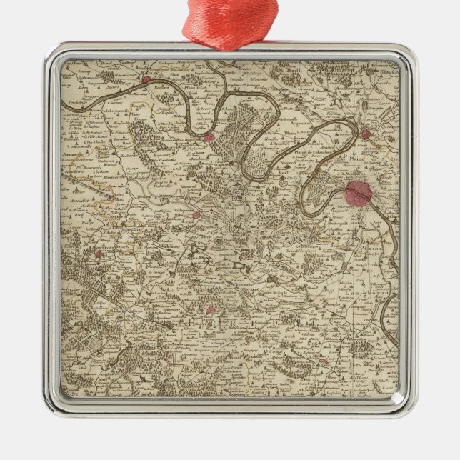 Paris France Metal Ornament (Front)